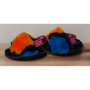 UGG Fluff Yeah Party Spots‎ Slide Sandals Toddler Size 8